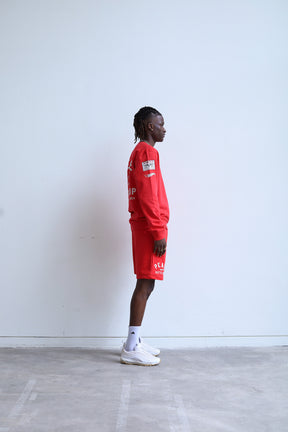 Pull ras du cou Peace Auto Shop - Rouge