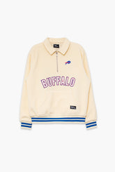Buffalo Bills Sport Through Texture Fleece 1/4 Zip - Ivory