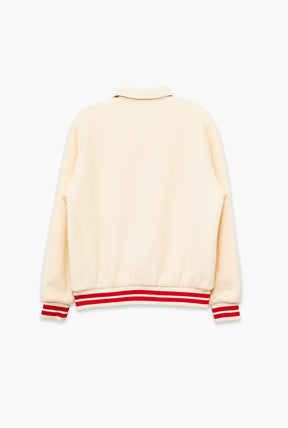 San Francisco 49ers Sport Through Texture Fleece 1/4 Zip - Ivory
