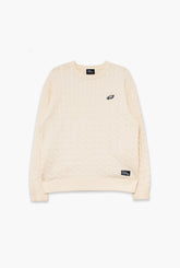 Philadelphia Eagles Fanleisure Micro Logo Knit Sweater - Ivory