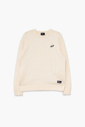 Philadelphia Eagles Fanleisure Micro Logo Knit Sweater - Ivory