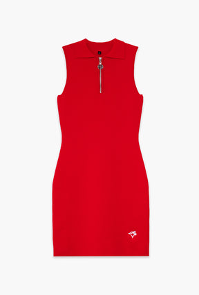 Toronto Blue Jays x Hazel Mae Zip Up Collar Dress - Red