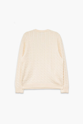 Detroit Lions Fanleisure Micro Logo Knit Sweater - Ivory