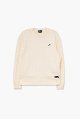 Detroit Lions Fanleisure Micro Logo Knit Sweater - Ivory