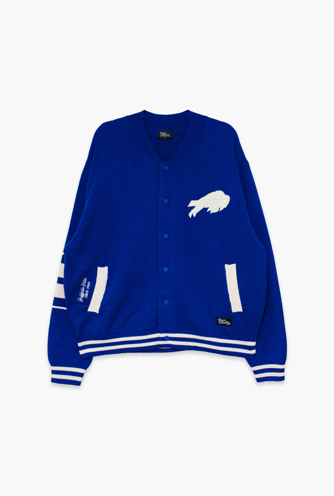 Buffalo Bills Fanleisure Knit Varsity Jacket - Navy