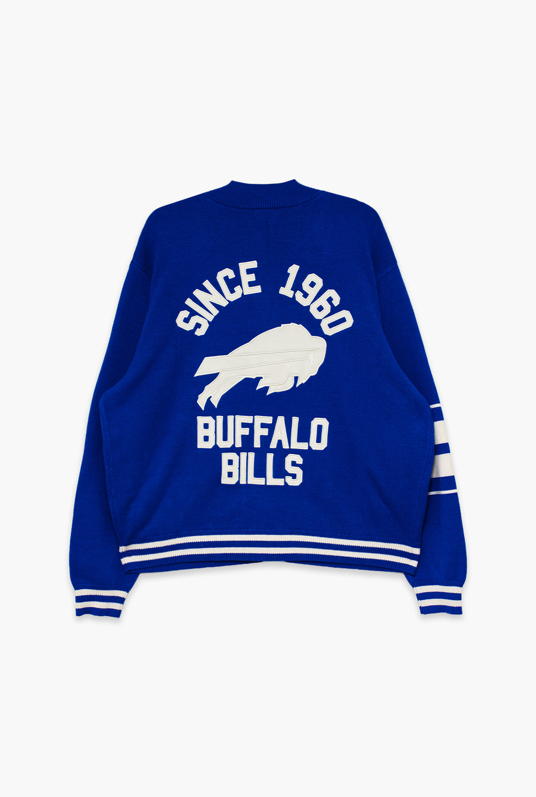 Buffalo Bills Fanleisure Knit Varsity Jacket - Navy