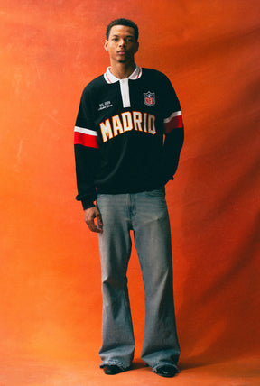 NFL Madrid Oversized Rugby - Black / Red