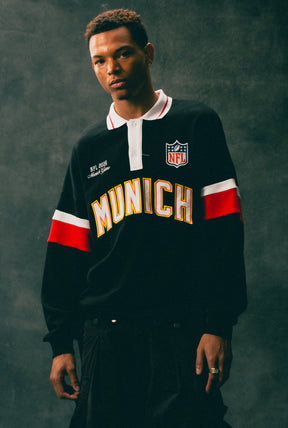NFL Munich Oversized Rugby - Black / Red