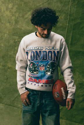 Philadelphia Eagles vs. Jacksonville Jaguars London Crewneck - Ash