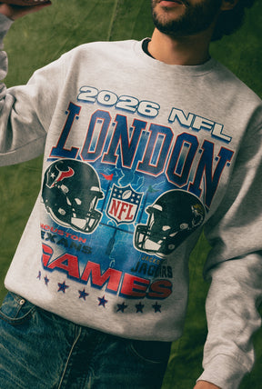 Philadelphia Eagles vs. Jacksonville Jaguars London Crewneck - Ash