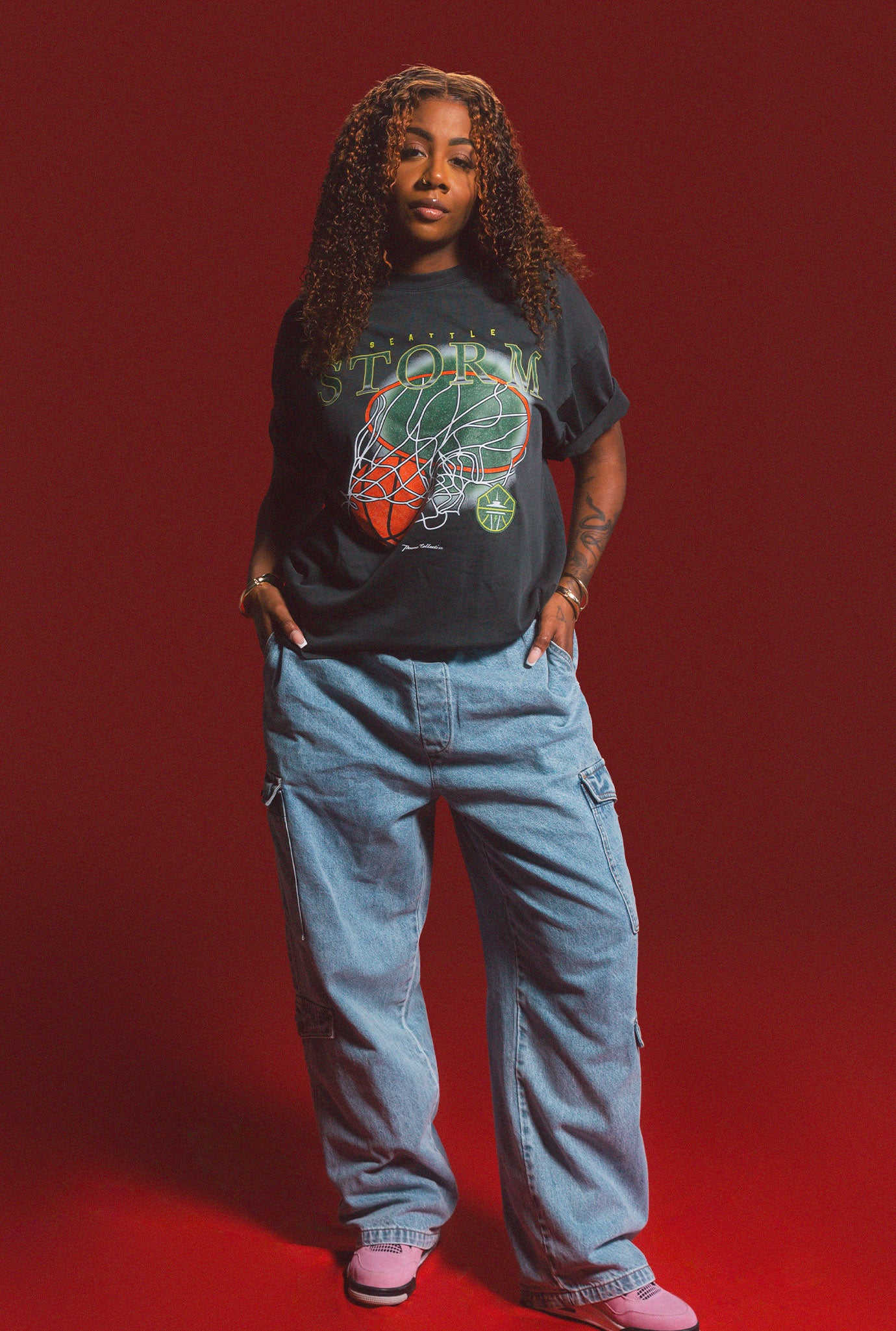 Seattle Storm Heavyweight T-Shirt - Off Black