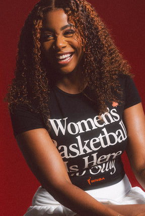 WNBA Women's Basketball is Here to Stay Baby Tee - Black