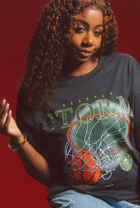 Seattle Storm Heavyweight T-Shirt - Off Black