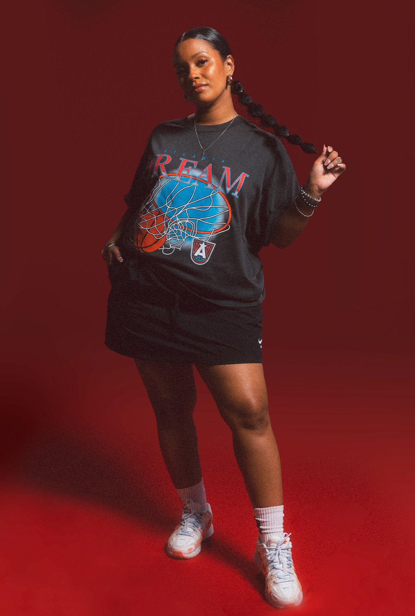 Atlanta Dream Heavyweight T-Shirt - Off Black