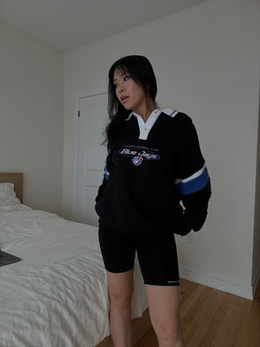 Toronto Blue Jays Oversized Rugby - Black