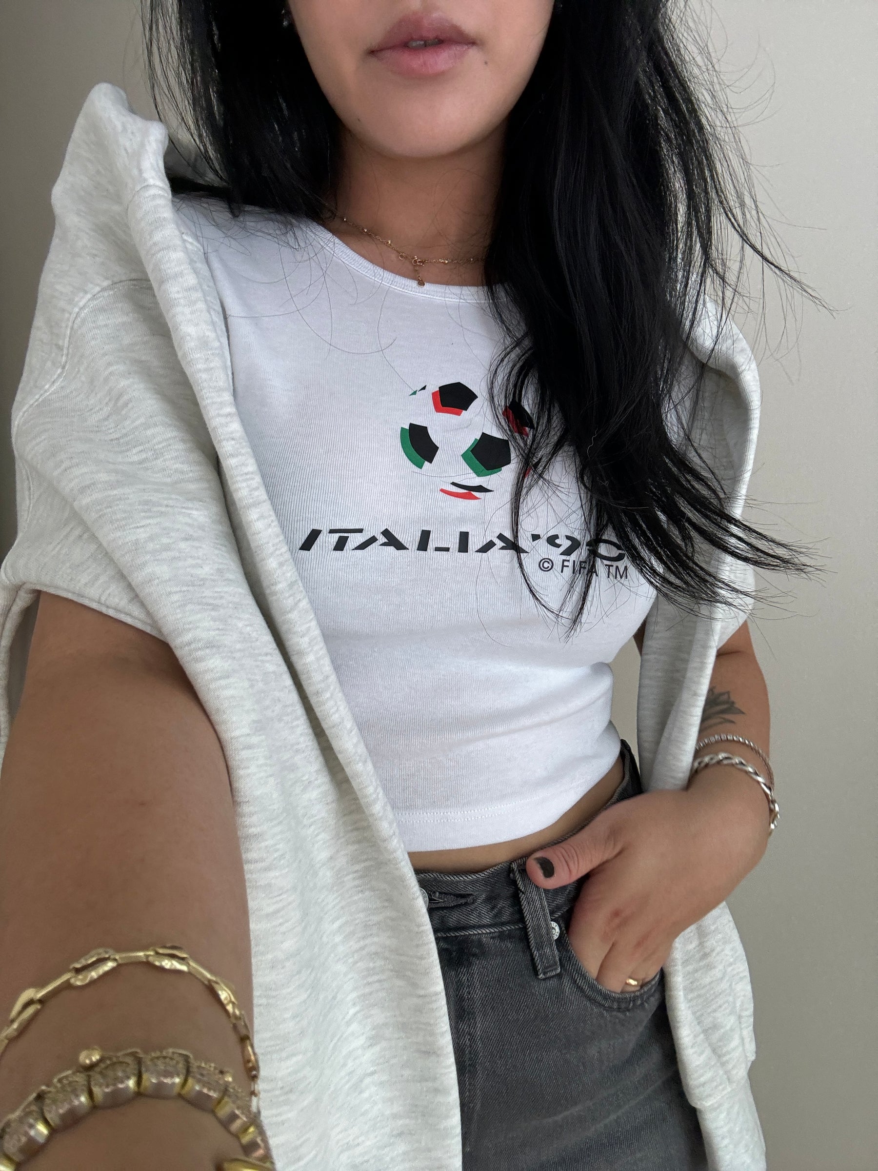 FIFA Italy '90 World Cup Baby Tee - White