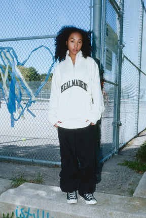 Real Madrid Collegiate Quarter Zip - Ivory