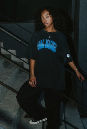 Real Madrid Graffiti Heavyweight Garment Dyed T-Shirt - Black