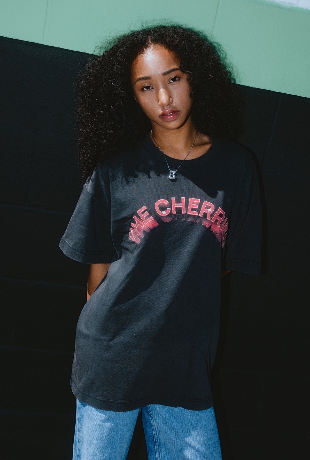 AFC Bournemouth Graffiti Heavyweight Garment Dyed T-Shirt - Black