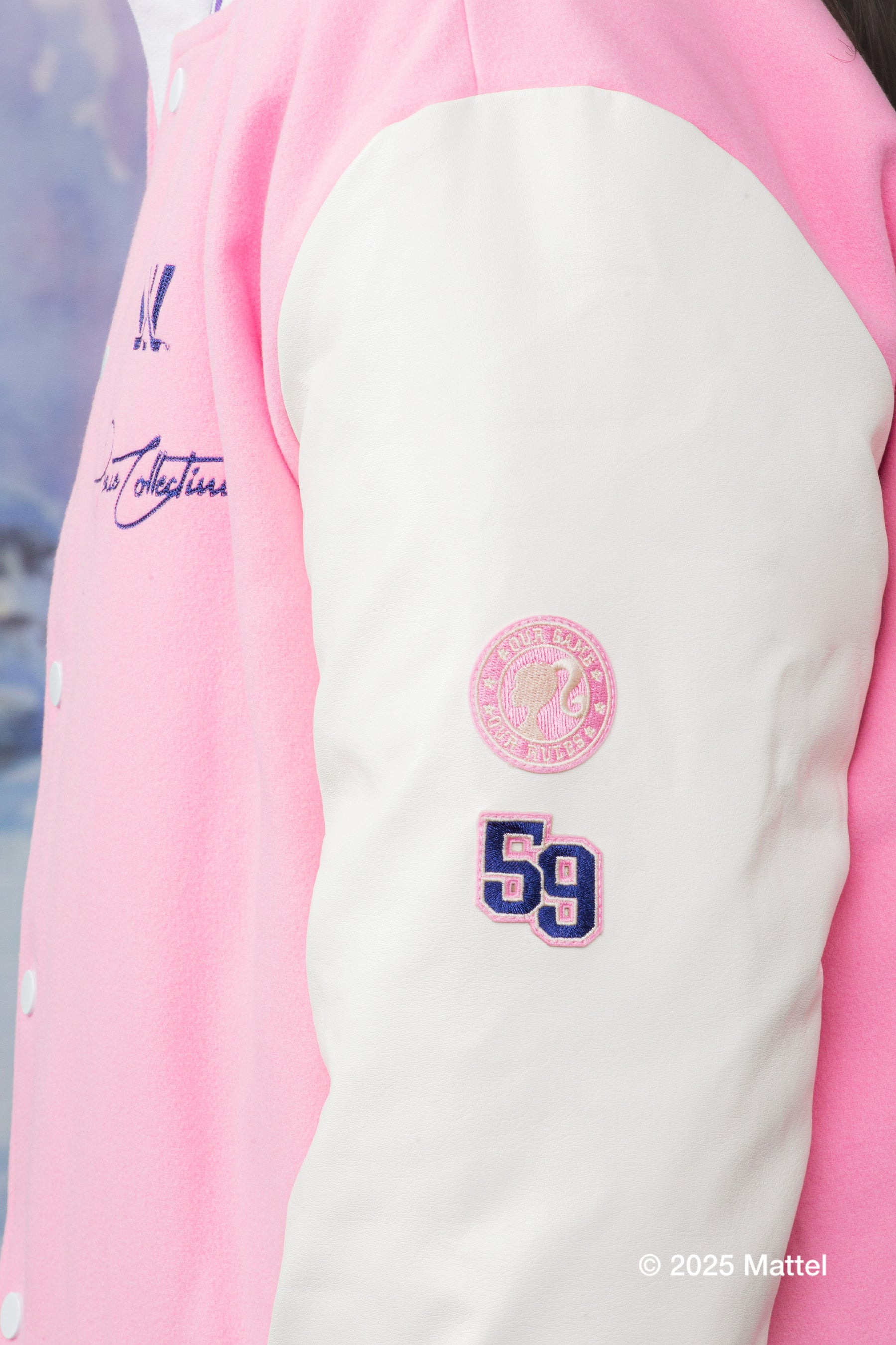 Barbie x PWHL Letterman Jacket - Pink / Ivory