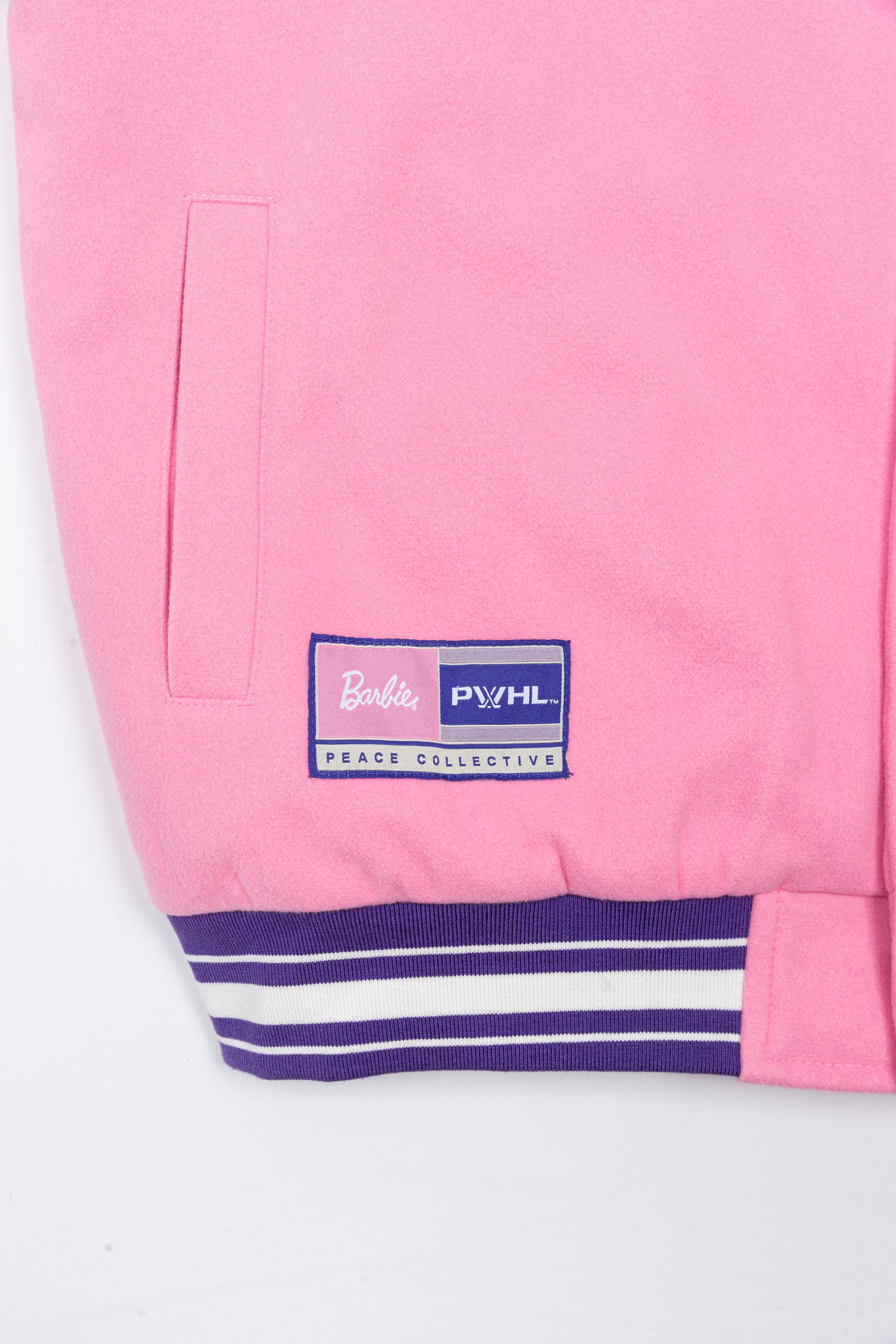Barbie x PWHL Letterman Jacket - Pink / Ivory