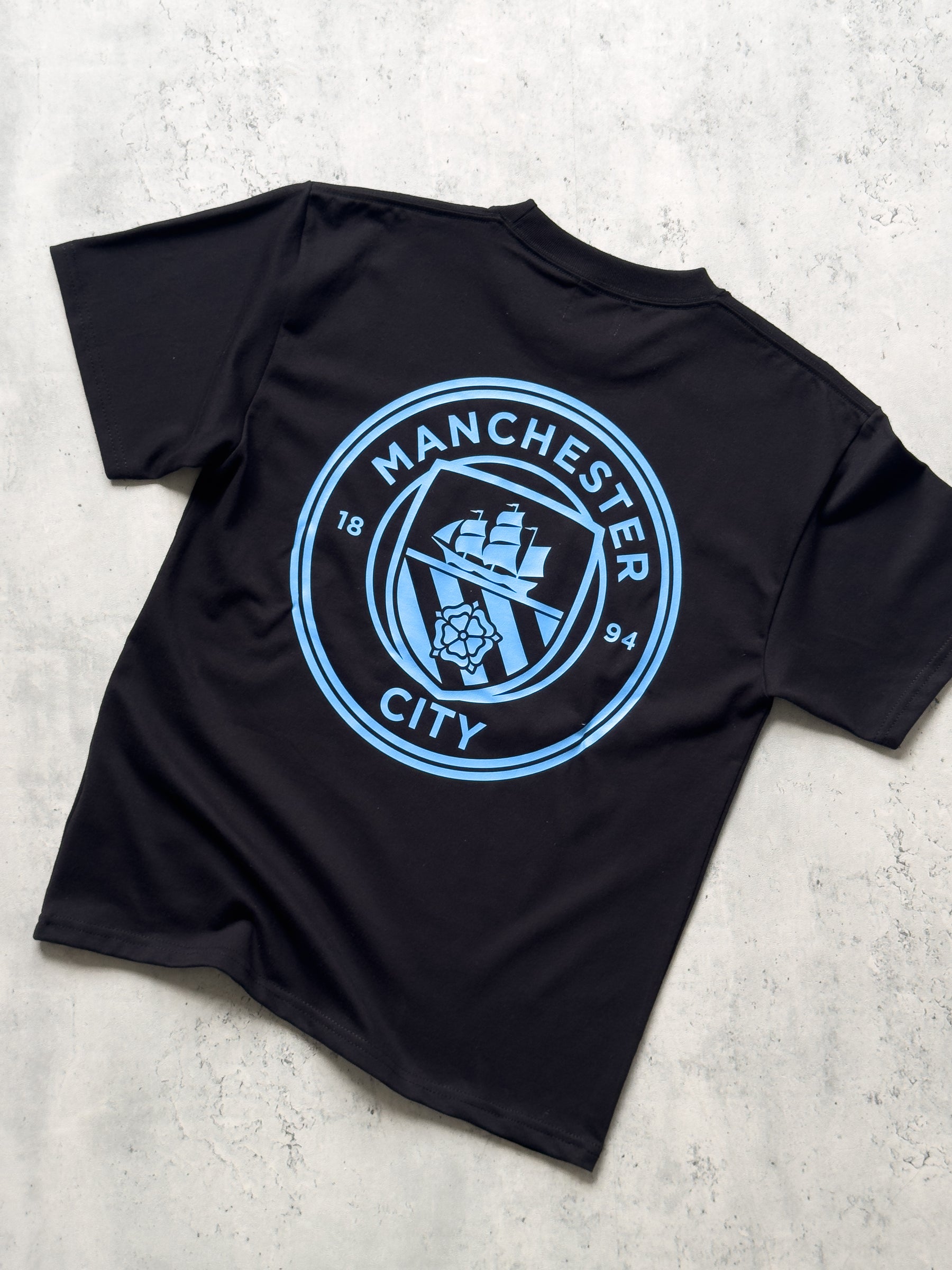 Manchester City FC Heavyweight T-Shirt - Black