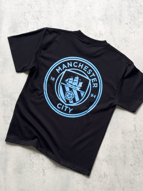 Manchester City FC Heavyweight T-Shirt - Black