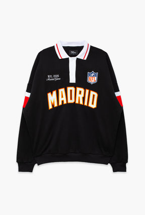 NFL Madrid Oversized Rugby - Black / Red