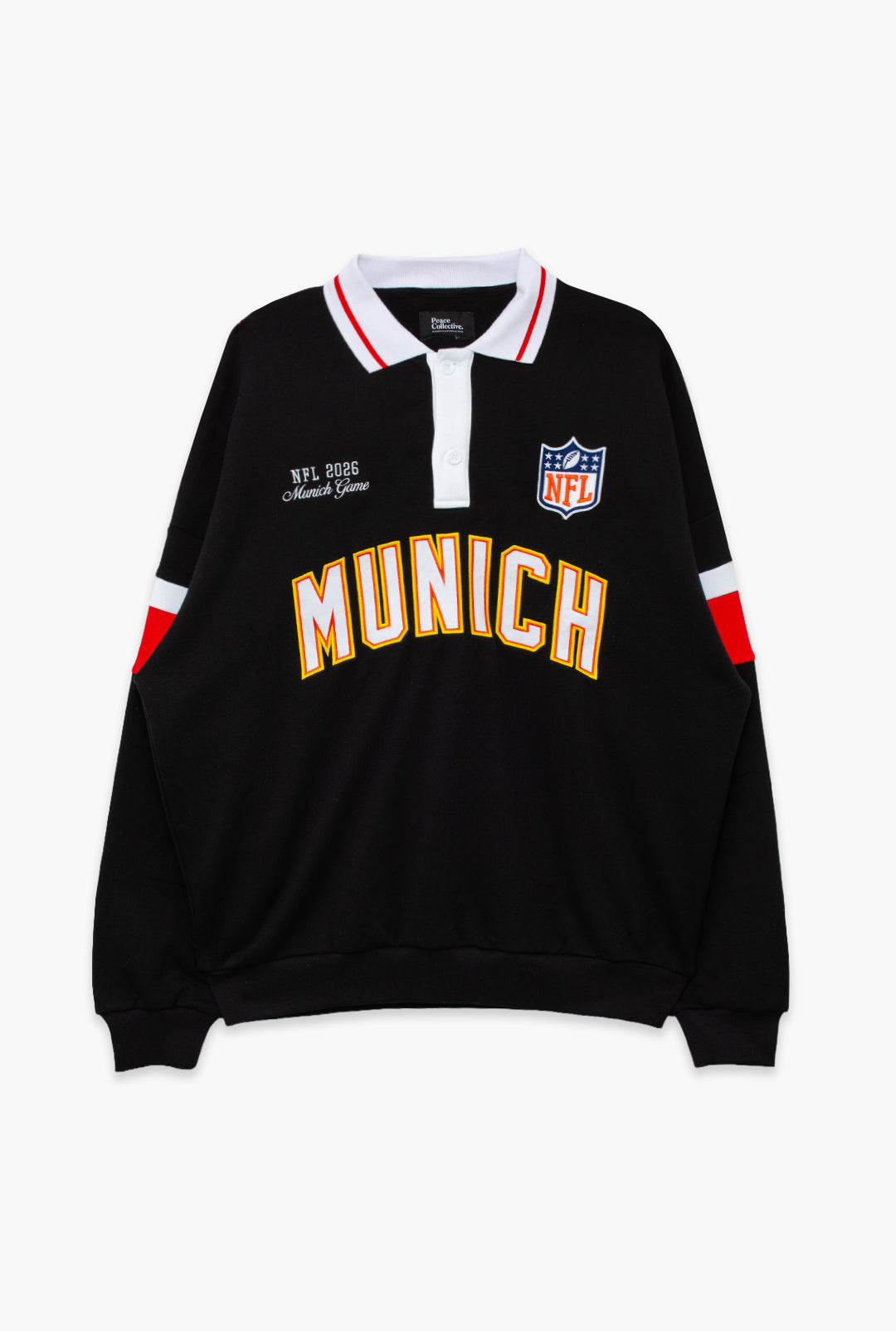 NFL Munich Oversized Rugby - Black / Red