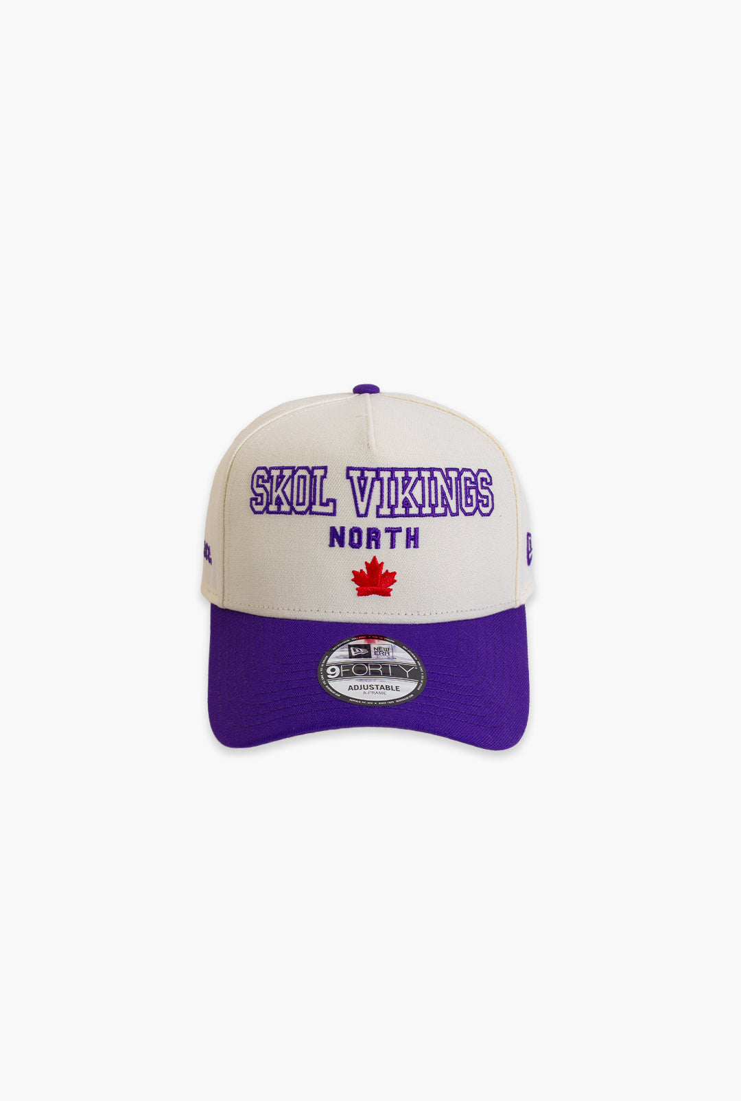 Minnesota Vikings Skol North 9FORTY A-Frame Adjustable Cap - Ivory