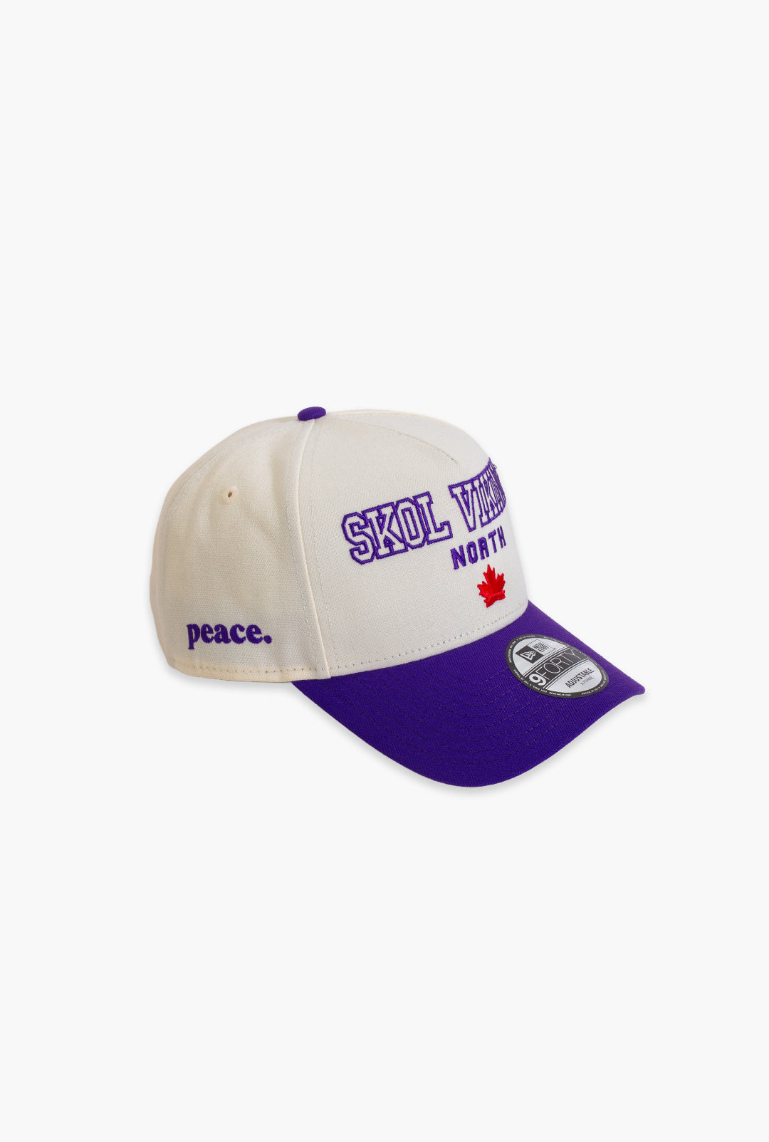 Minnesota Vikings Skol North 9FORTY A-Frame Adjustable Cap - Ivory