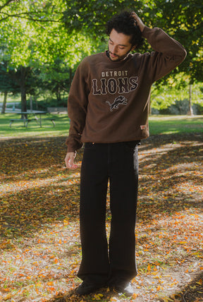 Detroit Lions Heavyweight Crewneck - Cocoa