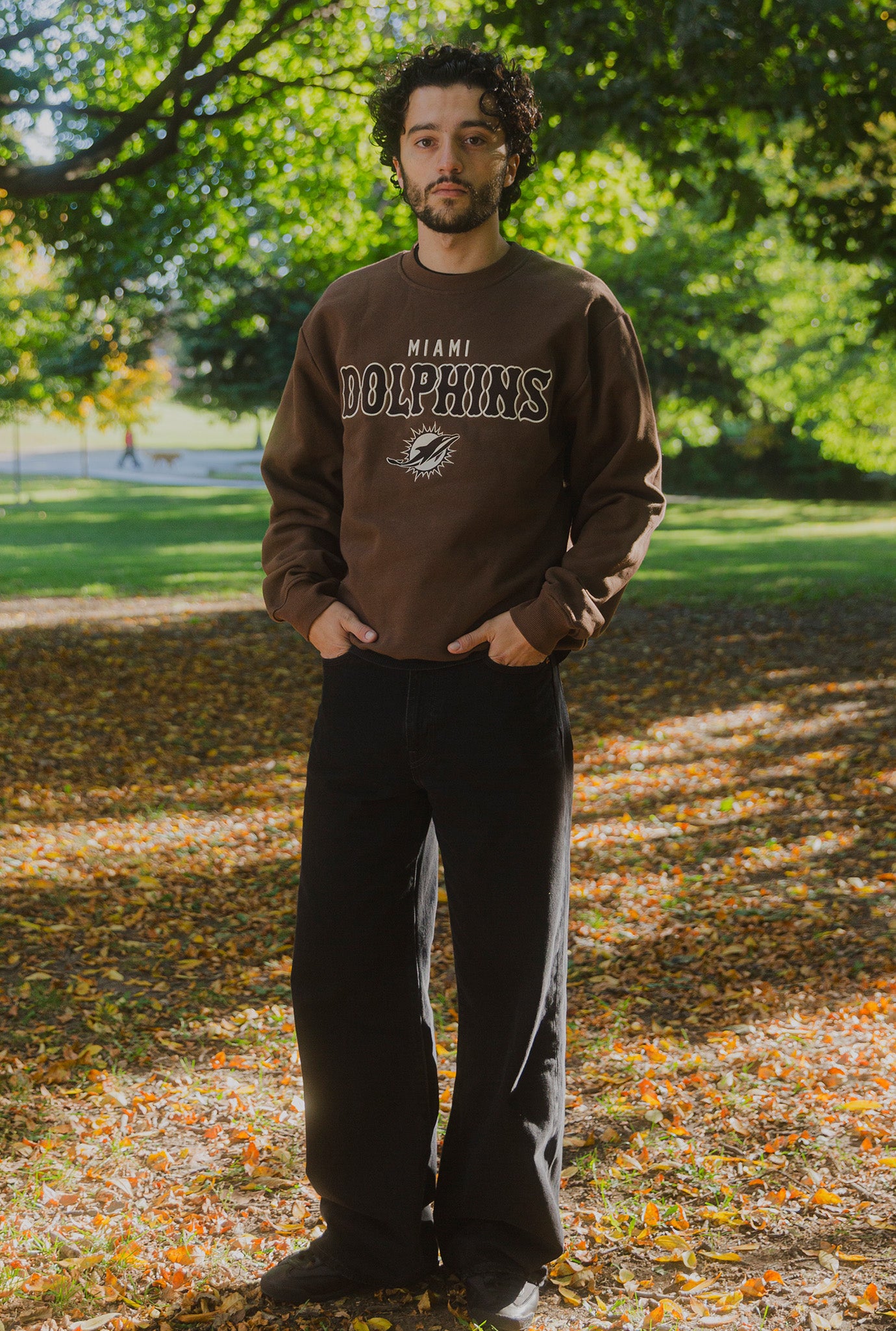 Miami Dolphins Heavyweight Crewneck - Cocoa