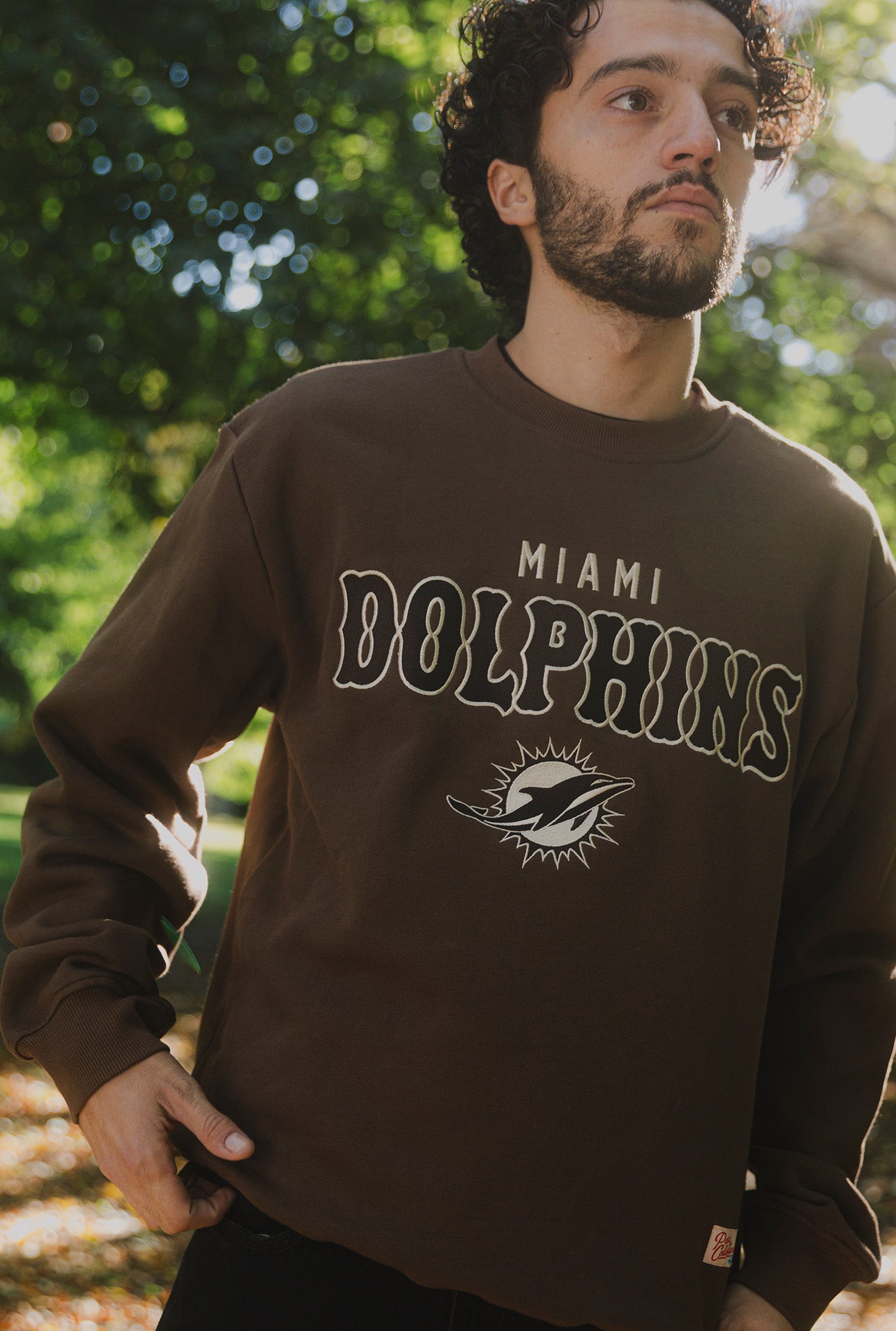 Miami Dolphins Heavyweight Crewneck - Cocoa