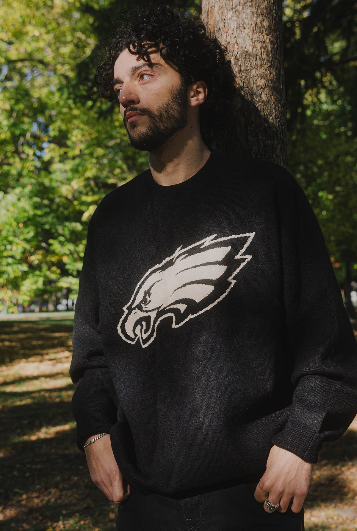 Philadelphia Eagles Knit Sweater - Black