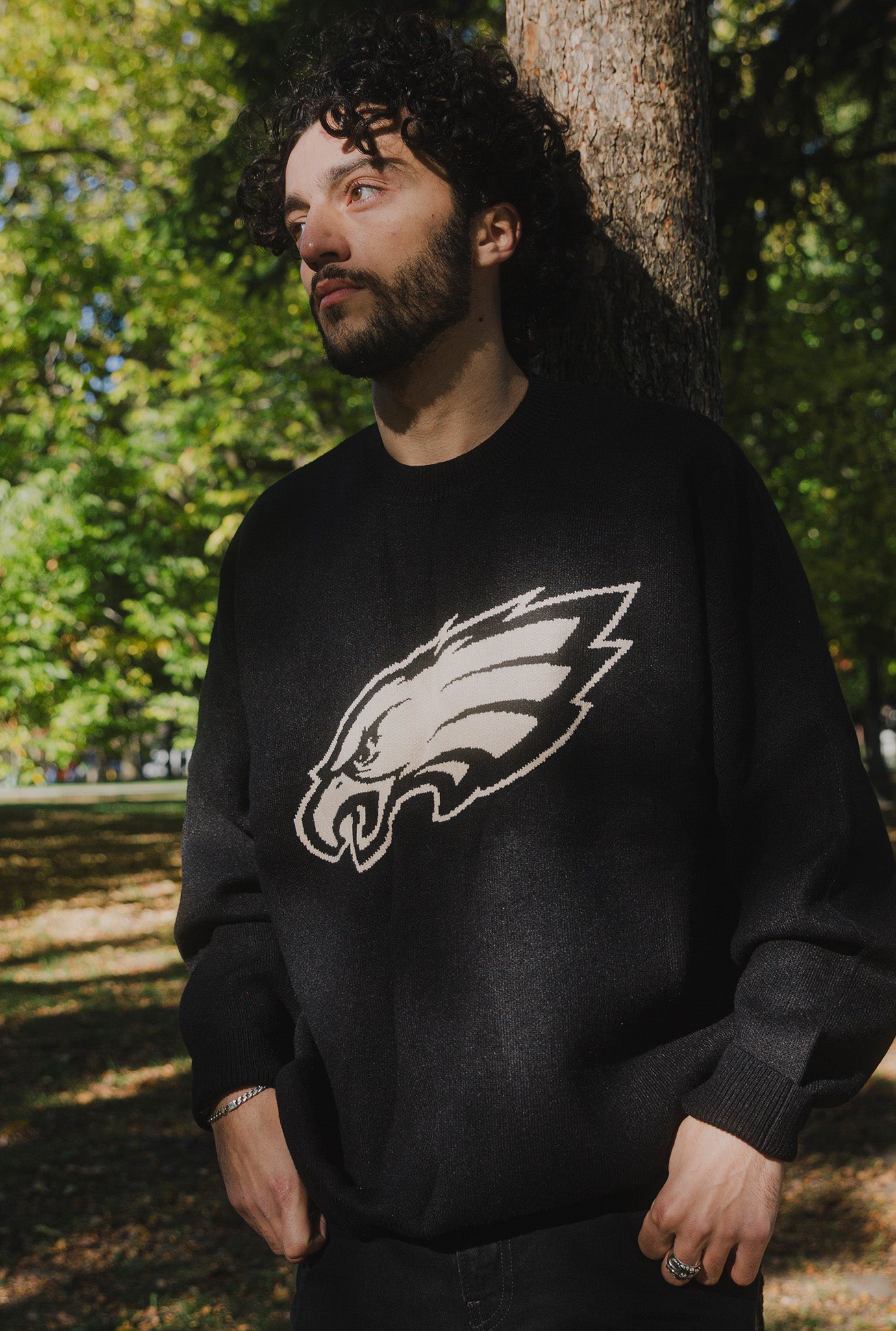 Philadelphia Eagles Knit Sweater - Black
