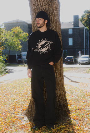 Miami Dolphins Knit Sweater - Black