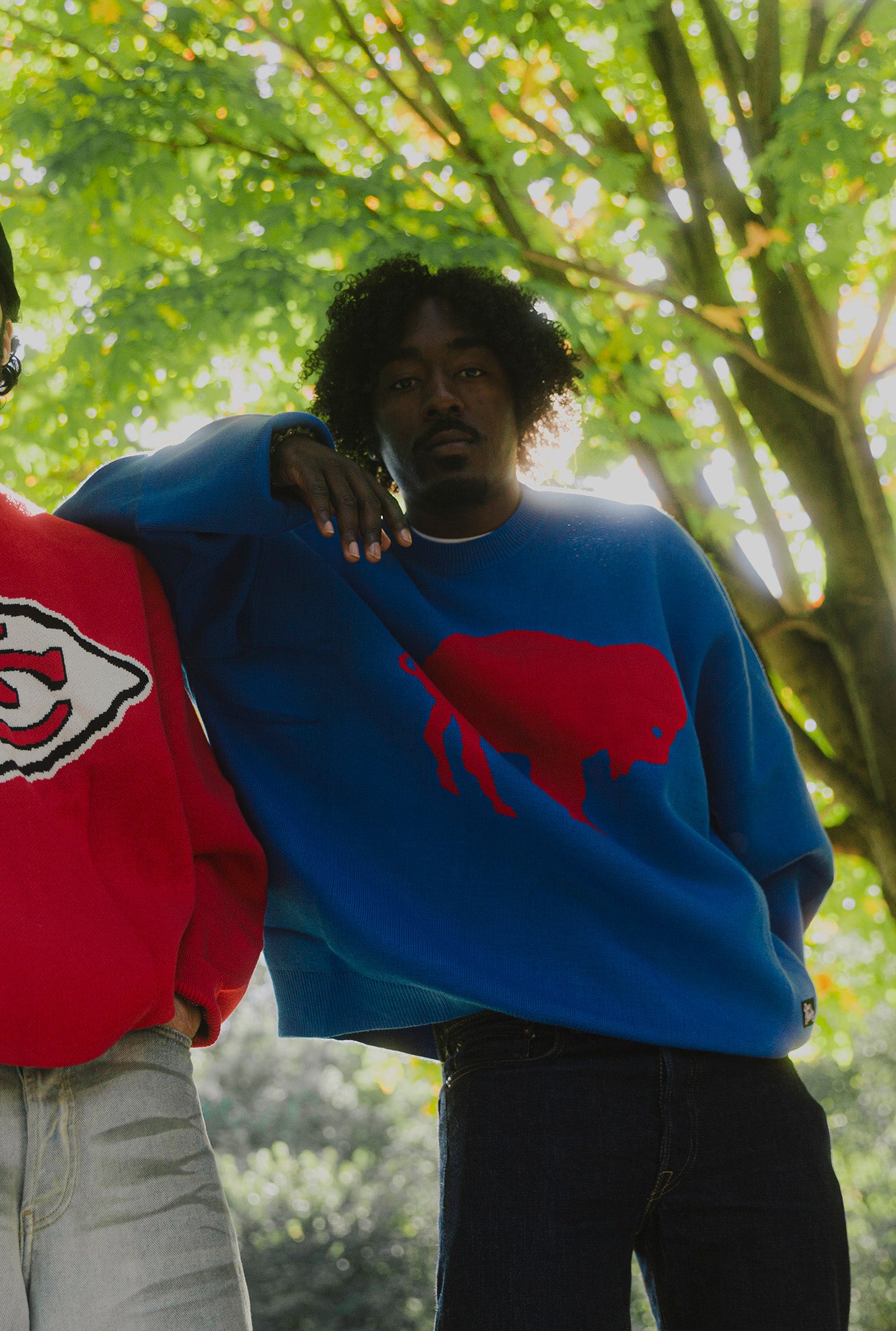 Buffalo Bills Retro Knit Sweater - Royal