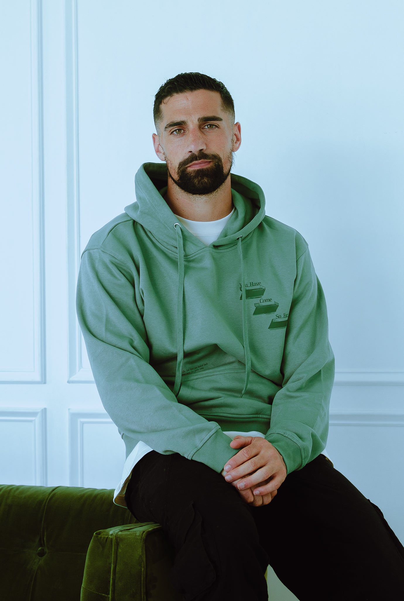 P/C x Sebastian Lletget Heavyweight Hoodie - Sage Green