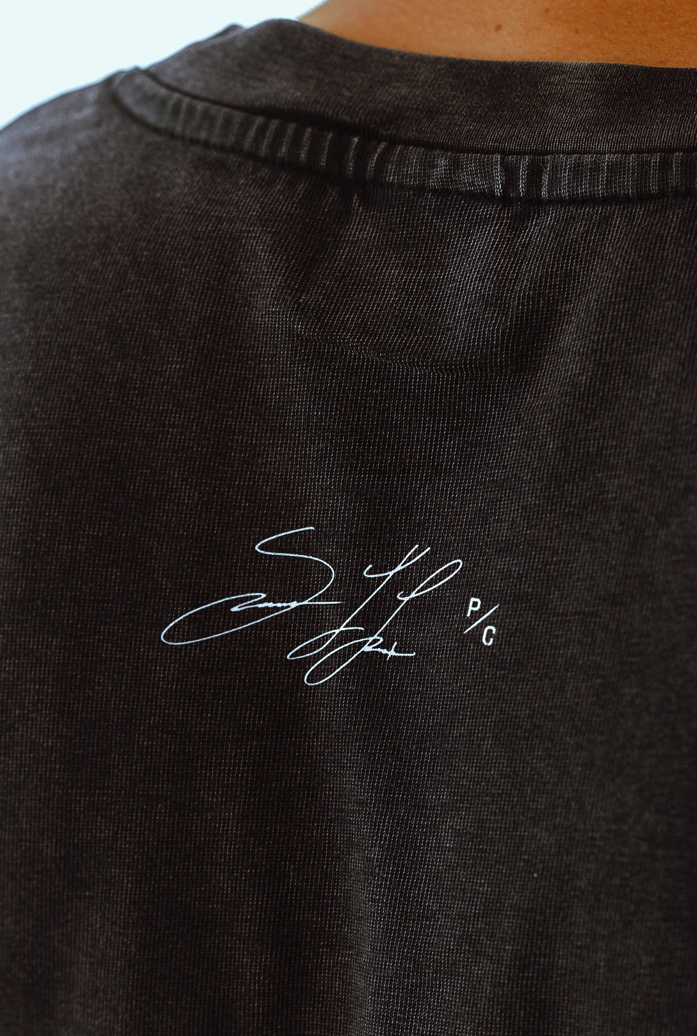 P/C x Sebastian Lletget Heavyweight T-Shirt - Off Black