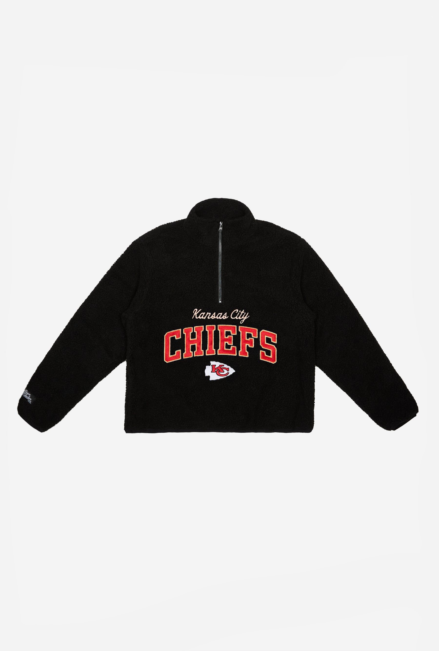Kansas City Chiefs High Pile Quarter Zip - Black