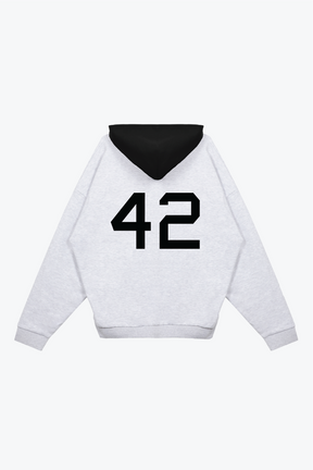 P/C x Jackie Robinson Colour Block Heavyweight Hoodie - Ash