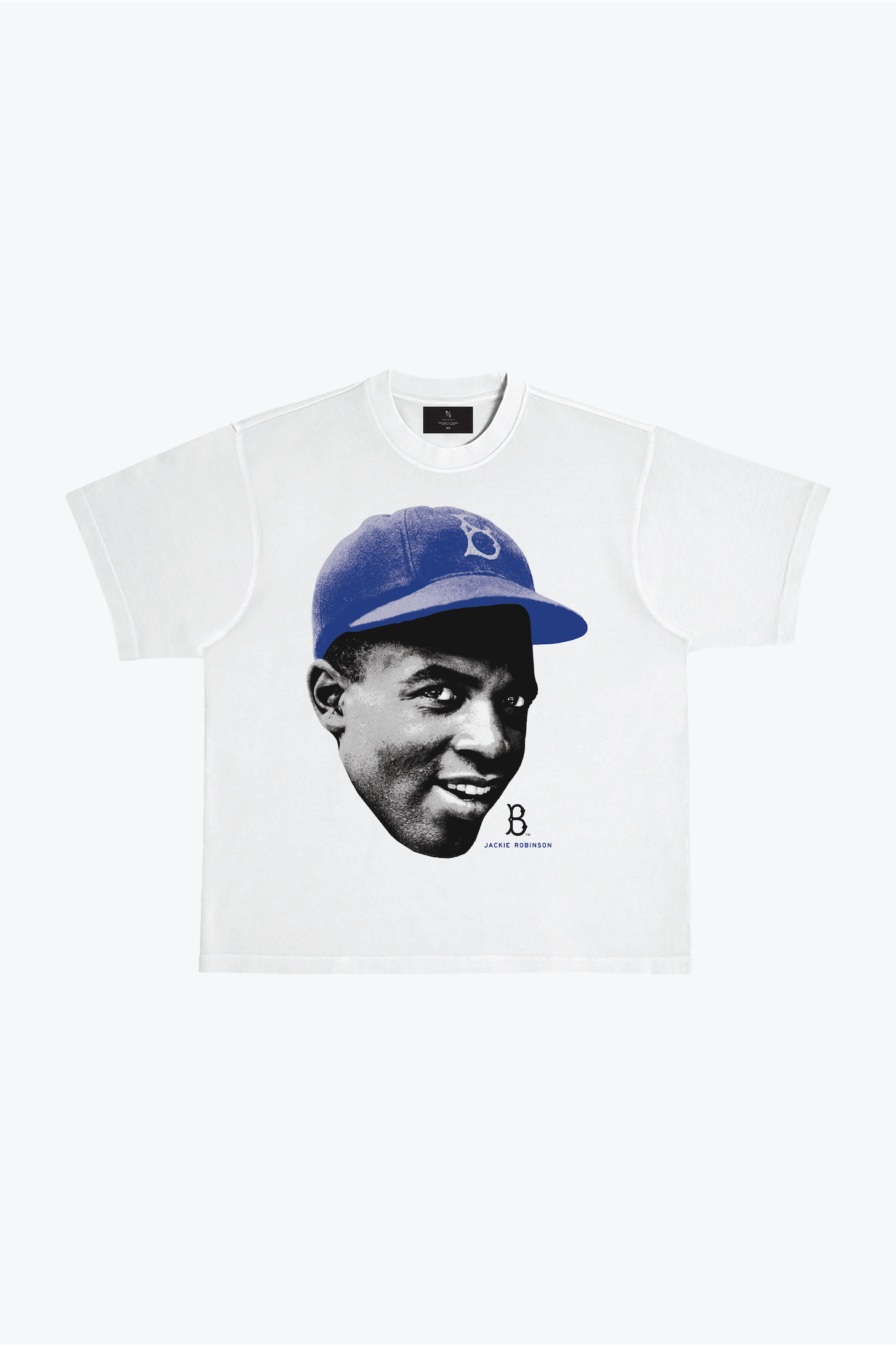 P/C x Jackie Robinson Heavyweight Garment Dyed T-Shirt - White