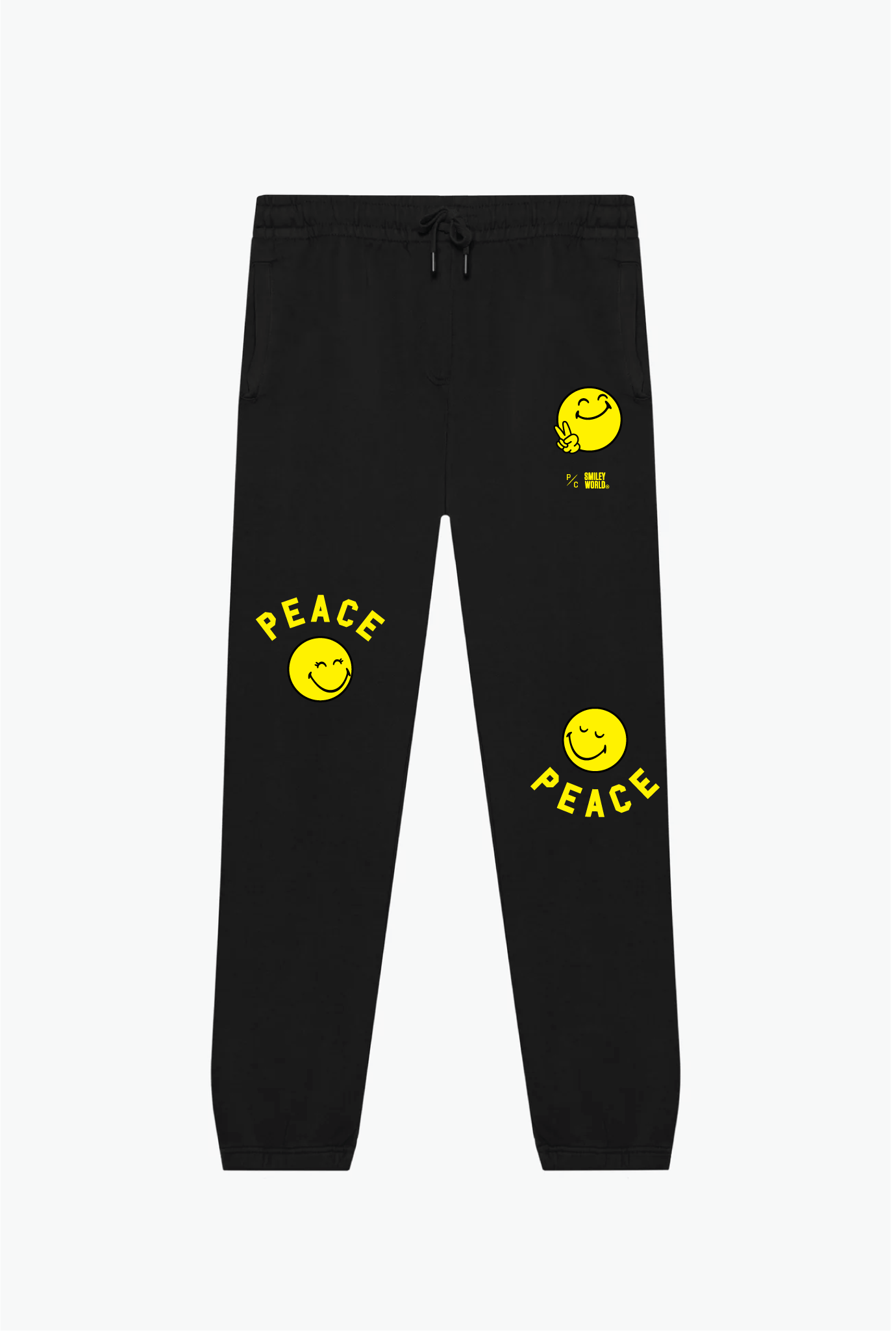P/C x SmileyWorld Smile for Peace Heavyweight Jogger - Black