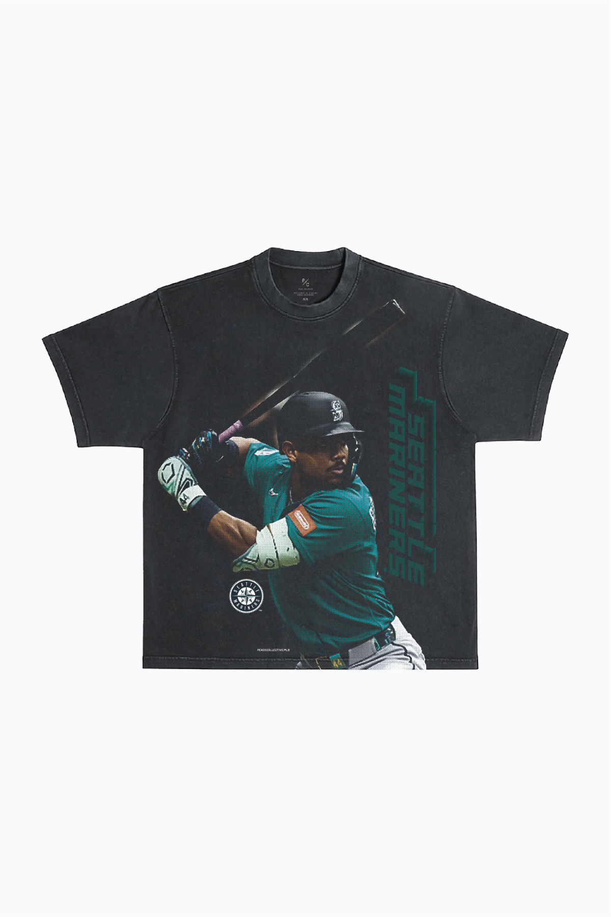 Julio Rodríguez Heavyweight Garment Dyed T-Shirt - Black
