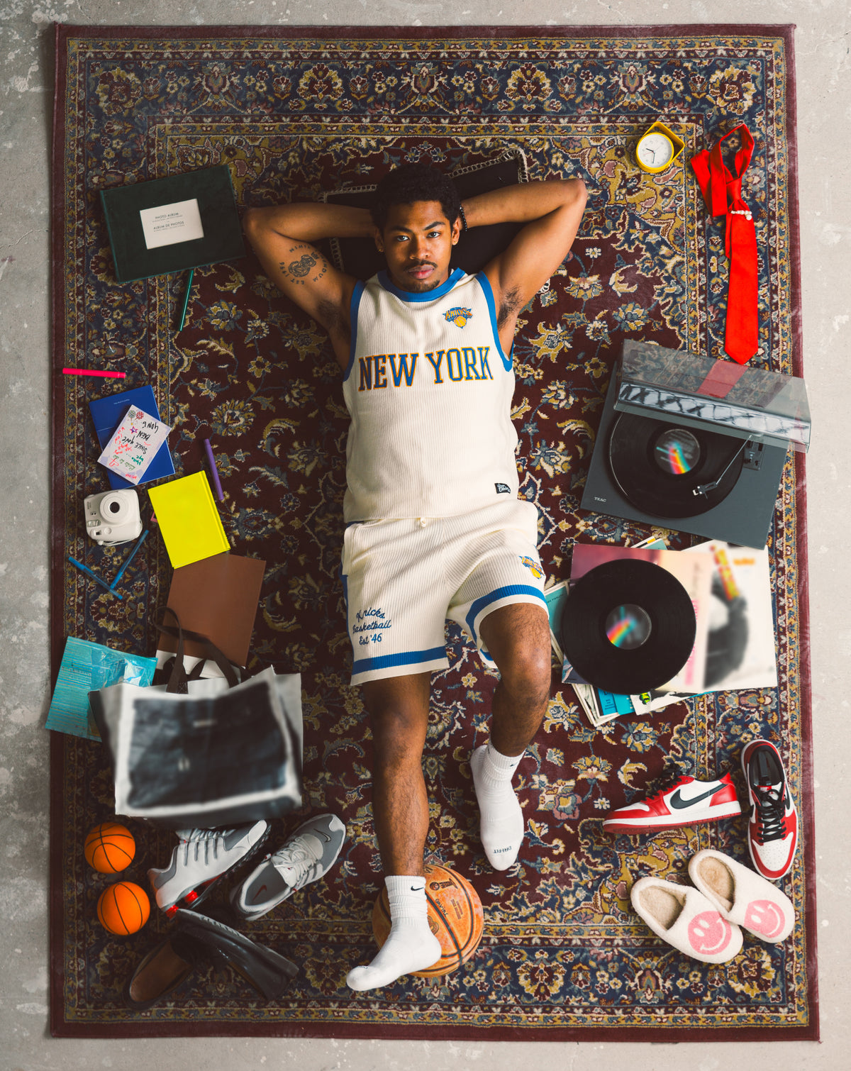 New York Knicks Knit Basketball Jersey - Ivory