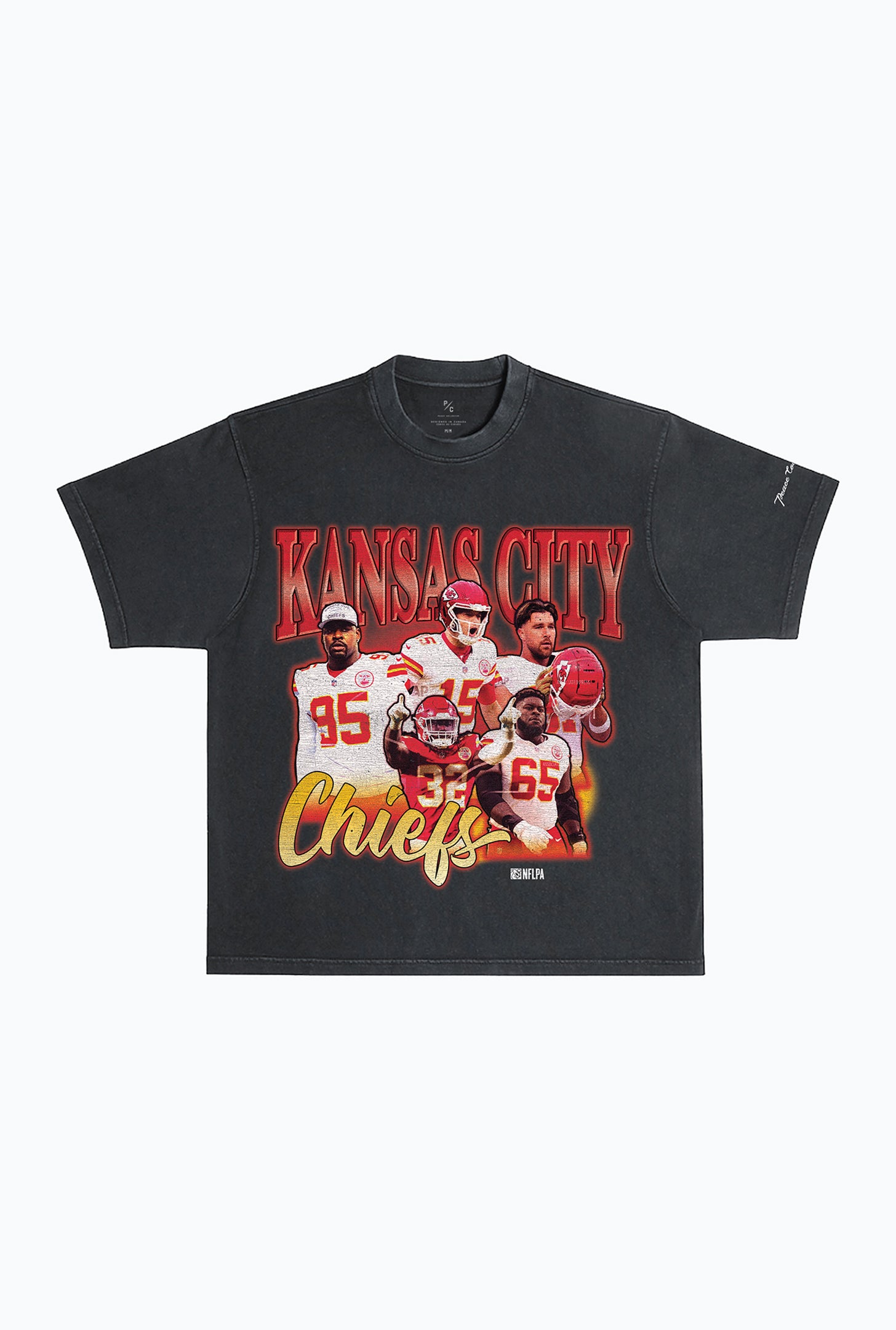 Kansas City Chiefs Vintage Heavyweight Garment Dyed T-Shirt - Black