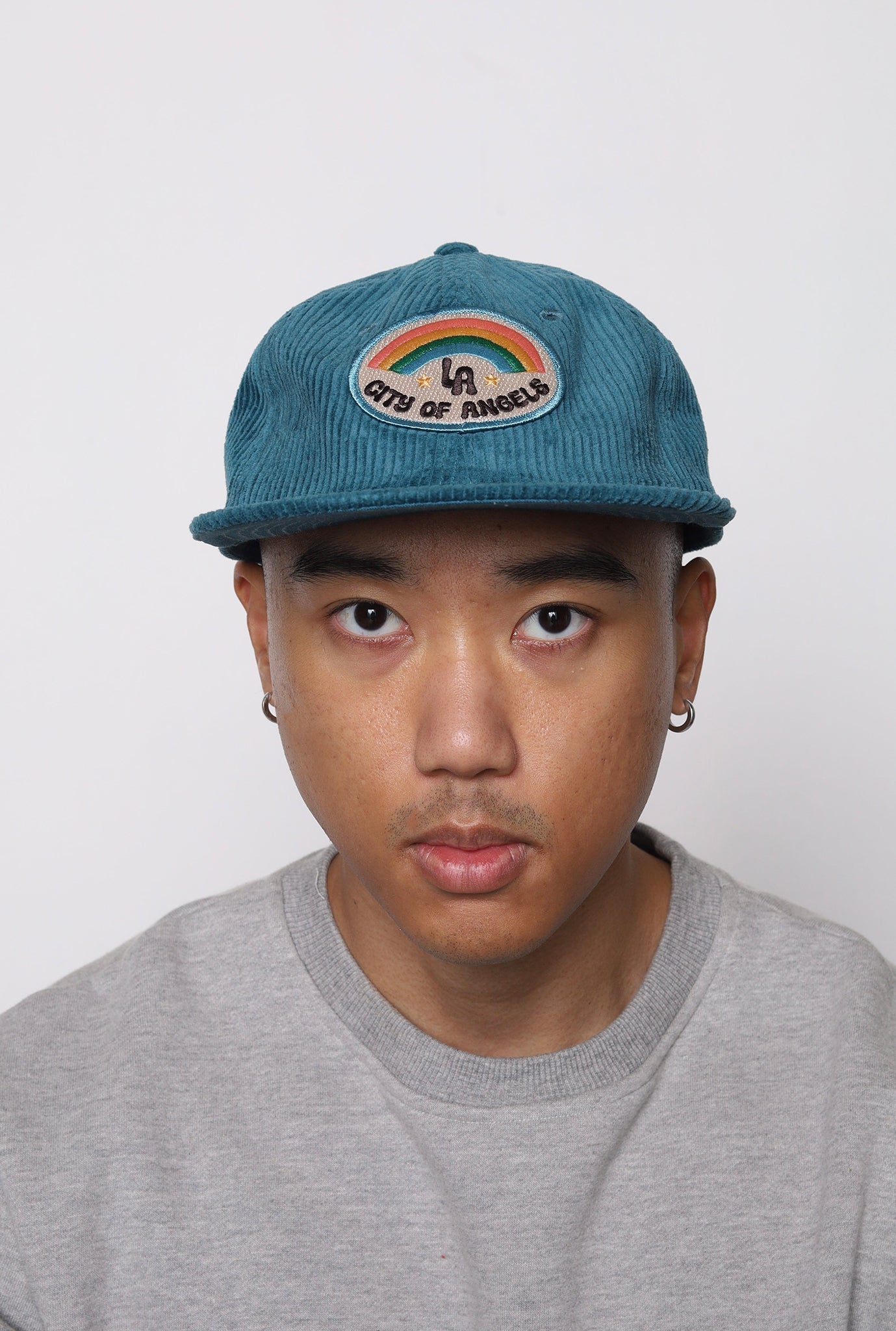 City of Angels Patch Corduroy Cap - Teal