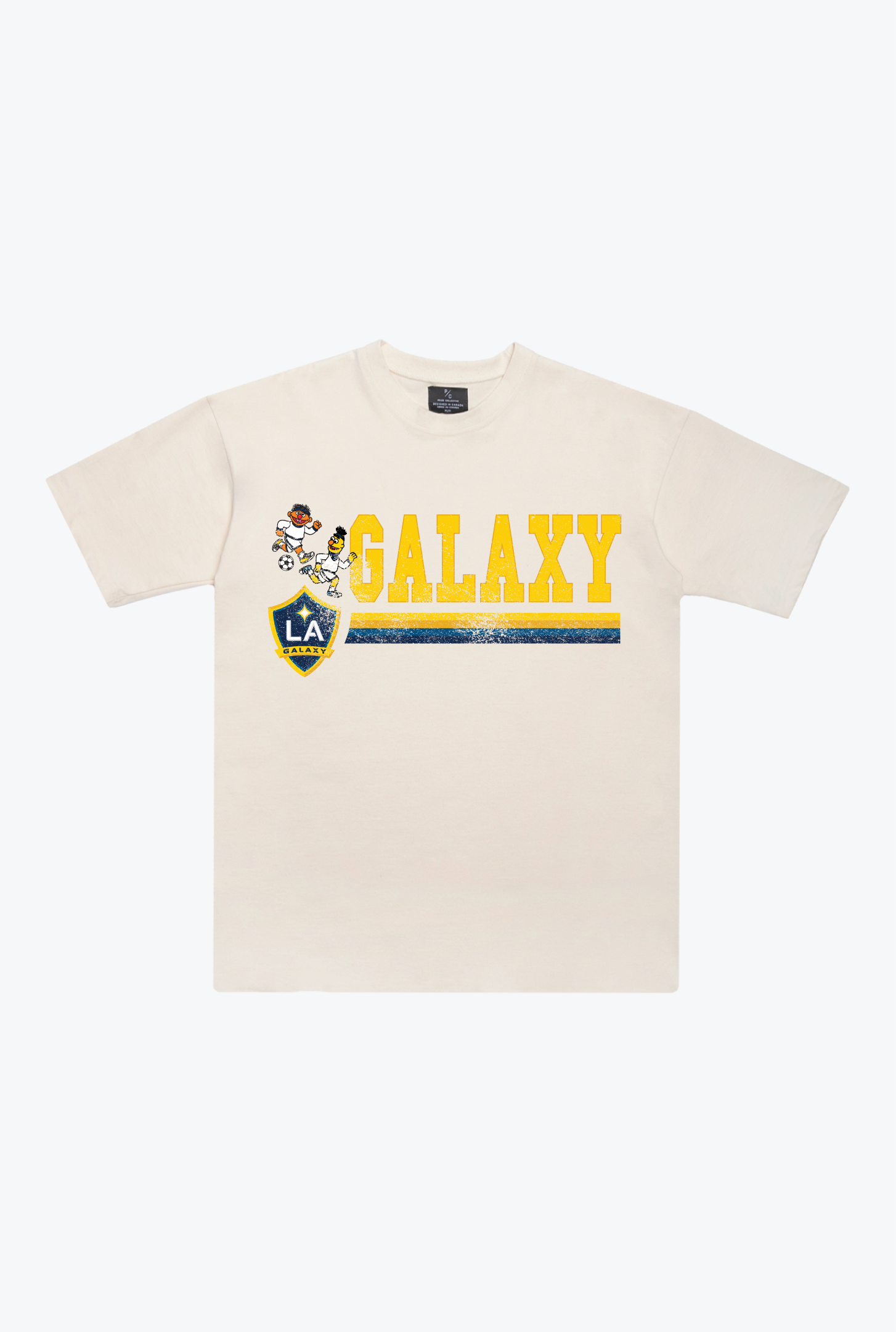 Los Angeles Galaxy x Sesame Street Stacked Heavyweight T-Shirt - Ivory