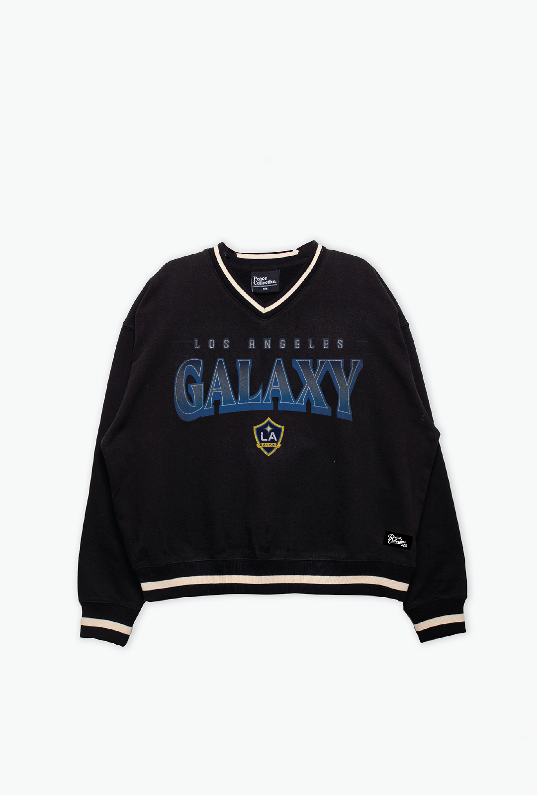 Los Angeles Galaxy V-Neck Heavyweight Crewneck - Black